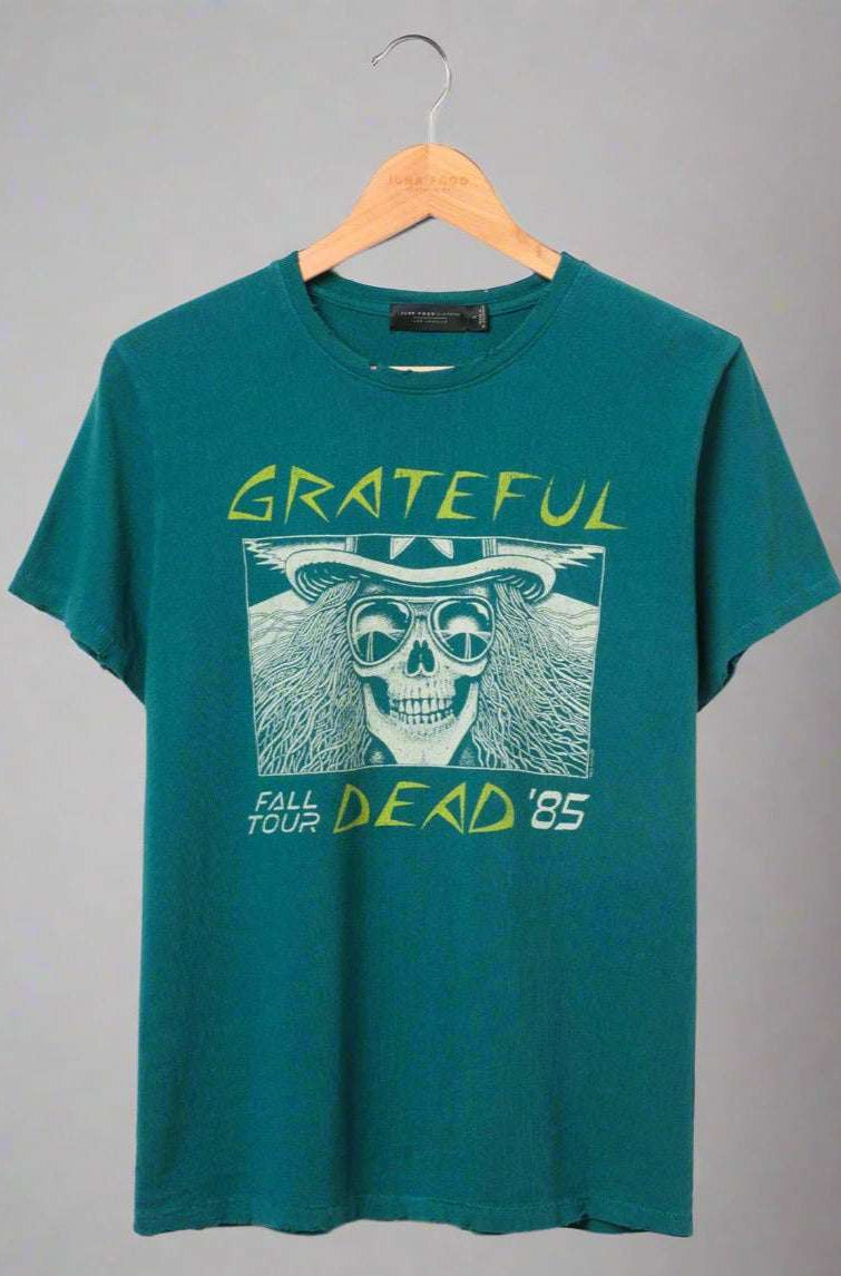 Shop Junk Food Junk Food Grateful Dead Oakland 1985 Tee T-Shirt for women – premium loungewear and festival fashion at Spoiled Brat