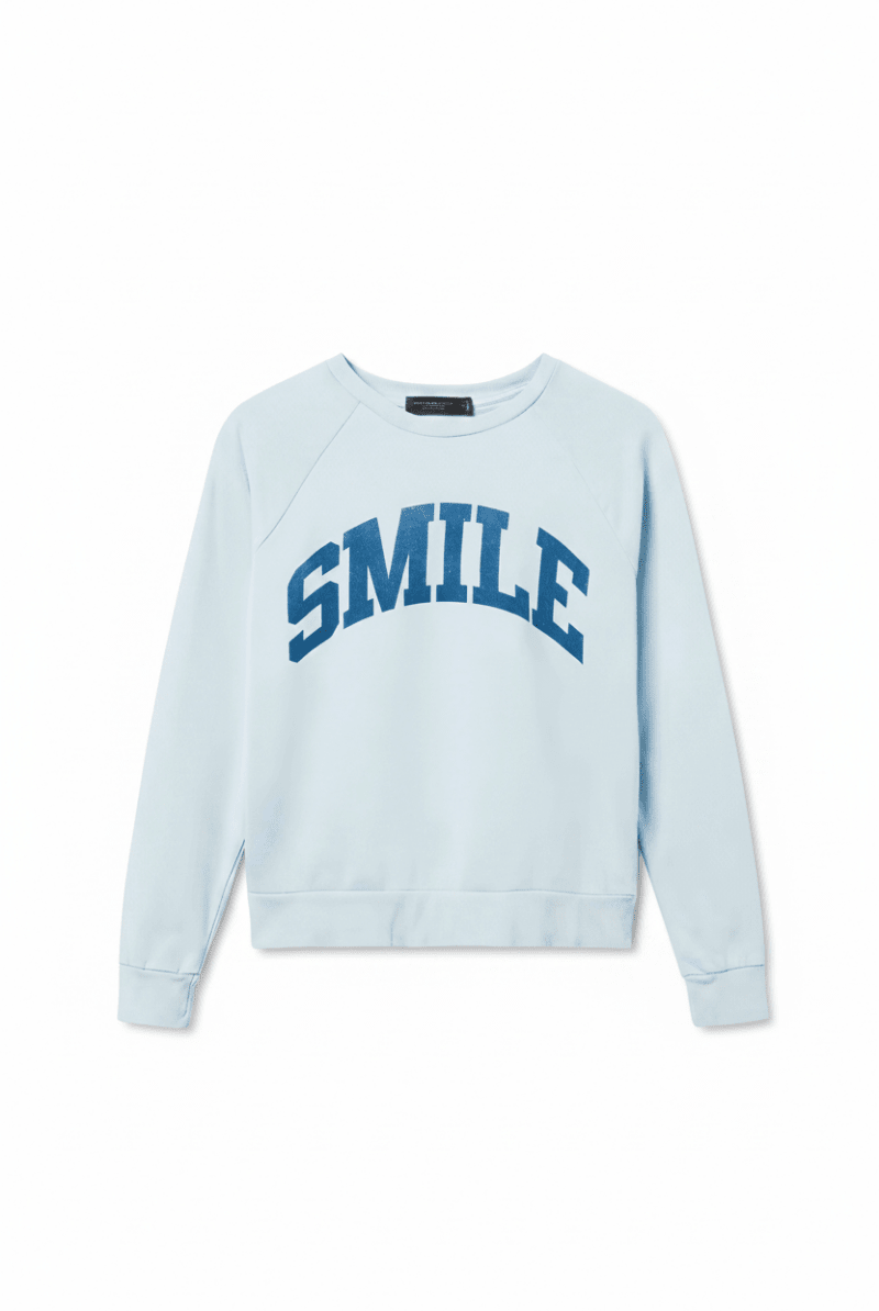 Shop Junk Food Junk Food Womens Smile Vintage Raglan Pullover T-Shirt for women – premium loungewear and festival fashion at Spoiled Brat
