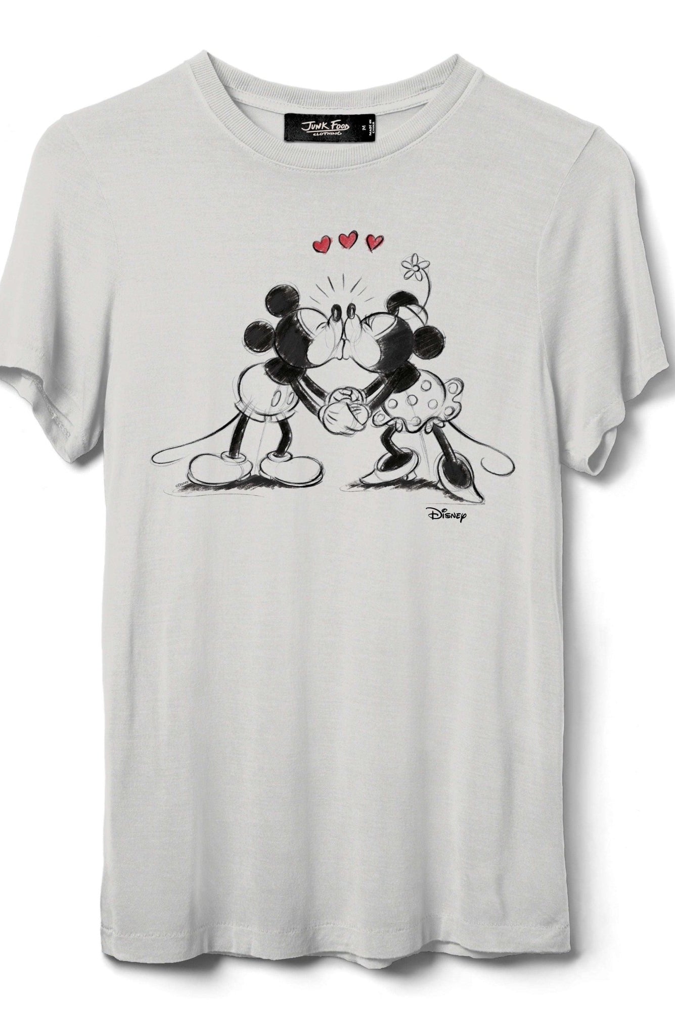 Shop Junk Food JUNKFOOD Disney Mickey and Minnie Kisses T-Shirt T-Shirt for women – premium loungewear and festival fashion at Spoiled Brat