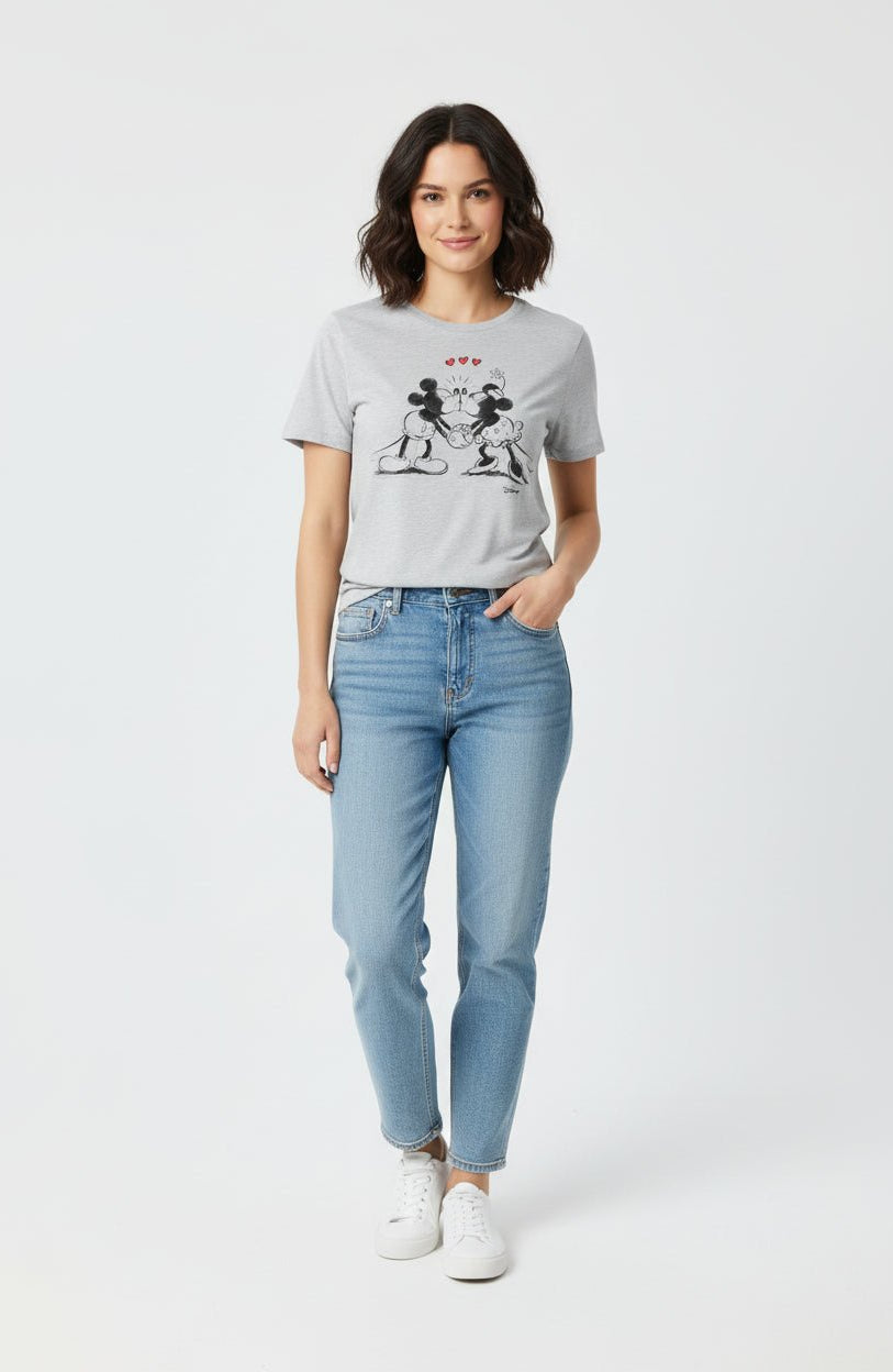 Shop Junk Food JUNKFOOD Disney Mickey and Minnie Kisses T-Shirt T-Shirt for women – premium loungewear and festival fashion at Spoiled Brat