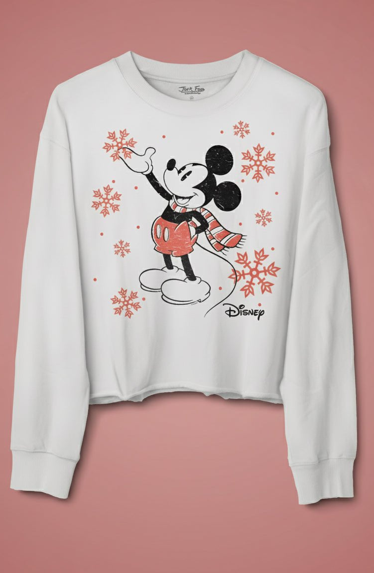 JUNKFOOD Disney Mickey Snowflake Christmas Jumper by Junk Food – Jumper – S | Spoiled Brat UK