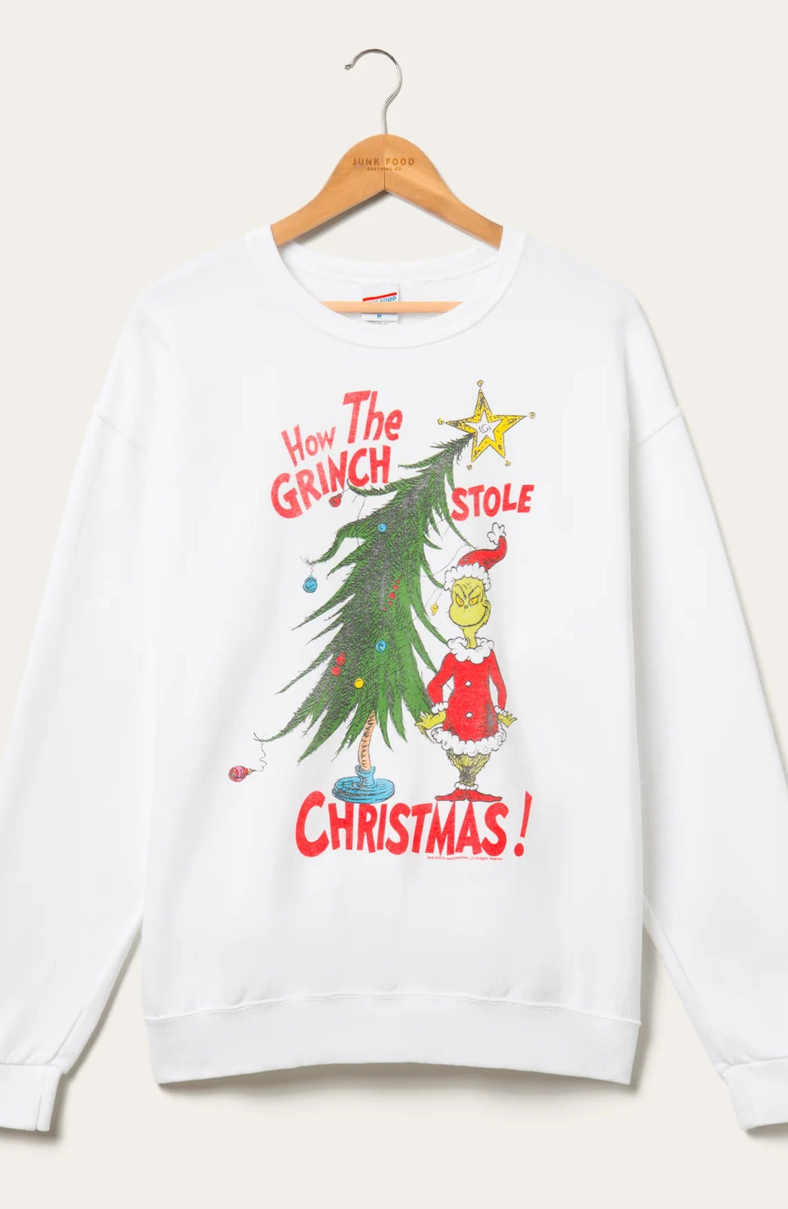 JUNKFOOD How The Grinch Stole Christmas Jumper by Junk Food – Jumper – S | Spoiled Brat UK