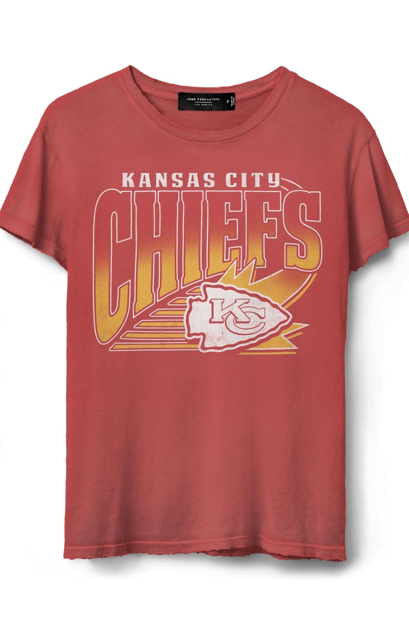Shop Junk Food JUNKFOOD Kansas City Chiefs T-Shirt as seen on Taylor Swift T-Shirt for women – premium loungewear and festival fashion at Spoiled Brat