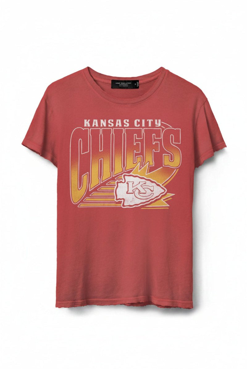 Shop Junk Food JUNKFOOD Kansas City Chiefs T-Shirt as seen on Taylor Swift T-Shirt for women – premium loungewear and festival fashion at Spoiled Brat