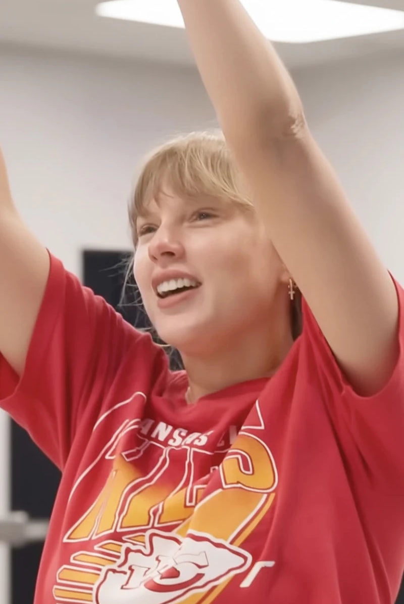 Shop Junk Food JUNKFOOD Kansas City Chiefs T-Shirt as seen on Taylor Swift T-Shirt for women – premium loungewear and festival fashion at Spoiled Brat