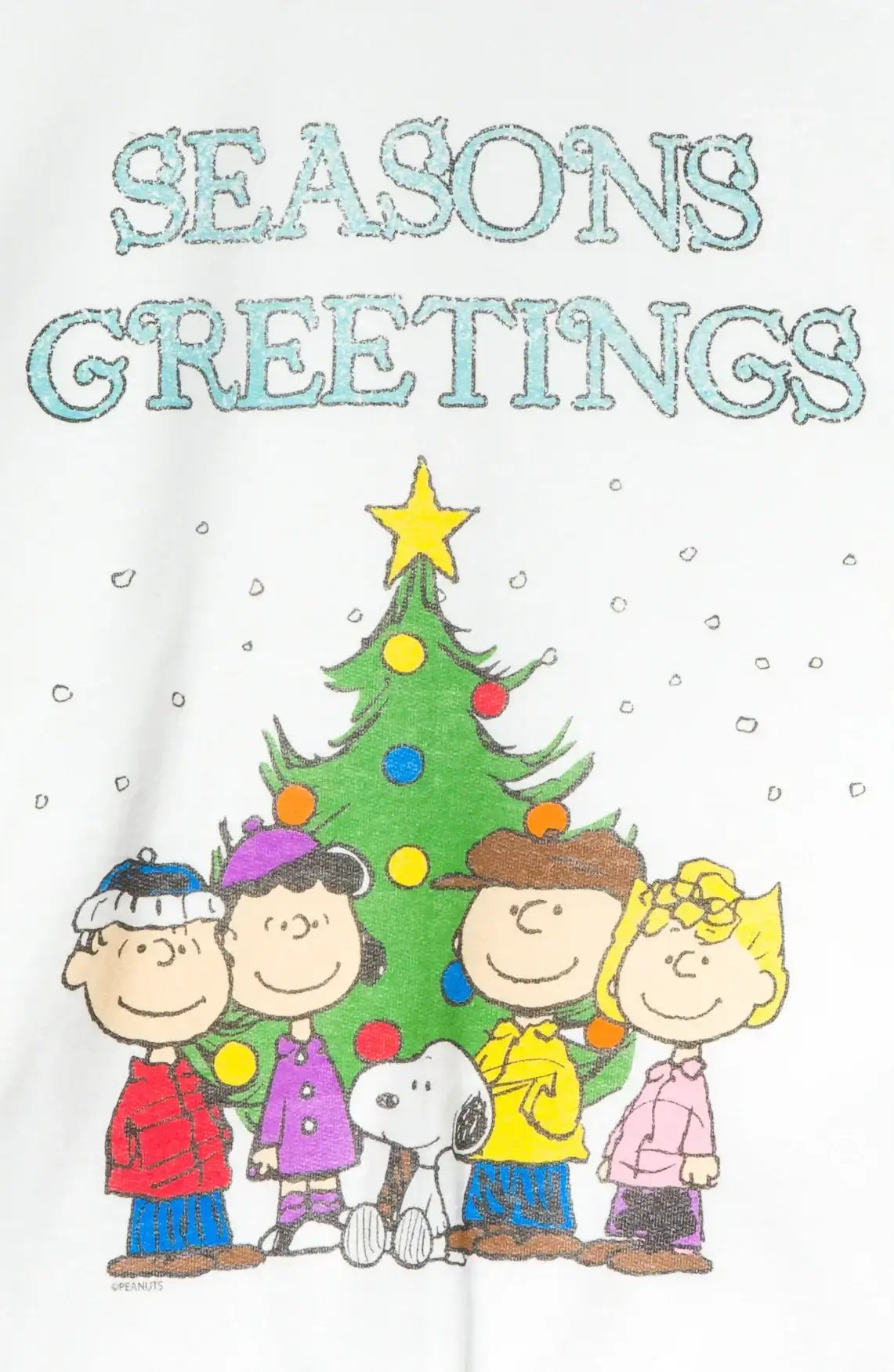 JUNKFOOD Peanuts Seasons Greetings Christmas Jumper by Junk Food – Jumper – S | Spoiled Brat UK