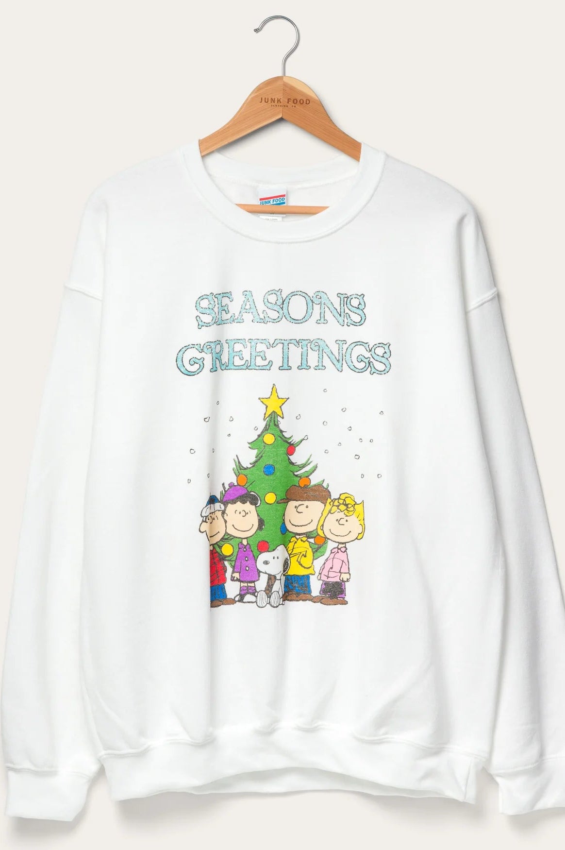 JUNKFOOD Peanuts Seasons Greetings Christmas Jumper - Spoiled Brat