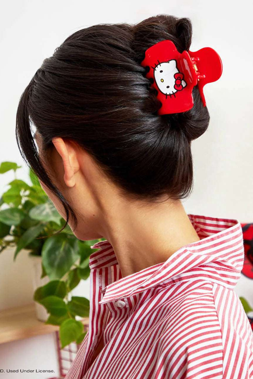 Shop Kitsch Hello Kitty x Kitsch Cloud Clip - Kitty Face Hair Band for women – premium loungewear and festival fashion at Spoiled Brat