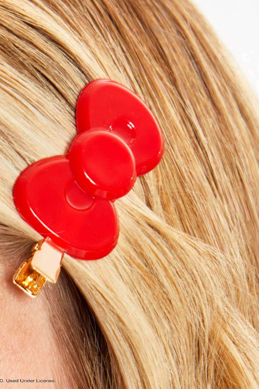 Shop Kitsch Hello Kitty x Kitsch Recycled Plastic Creaseless Clips 2pc Set Hair Band for women – premium loungewear and festival fashion at Spoiled Brat