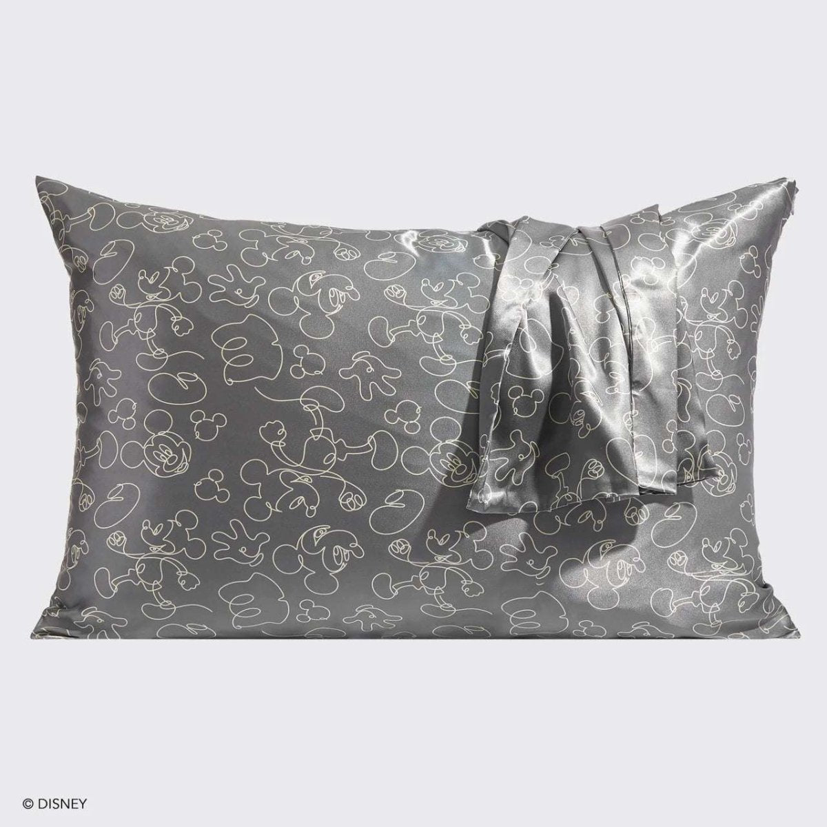 Shop Kitsch Kitsch & Mickey and Minnie Satin Pillowcase Standard Mickey Magic - Charcoal Pillow for women – premium loungewear and festival fashion at Spoiled Brat