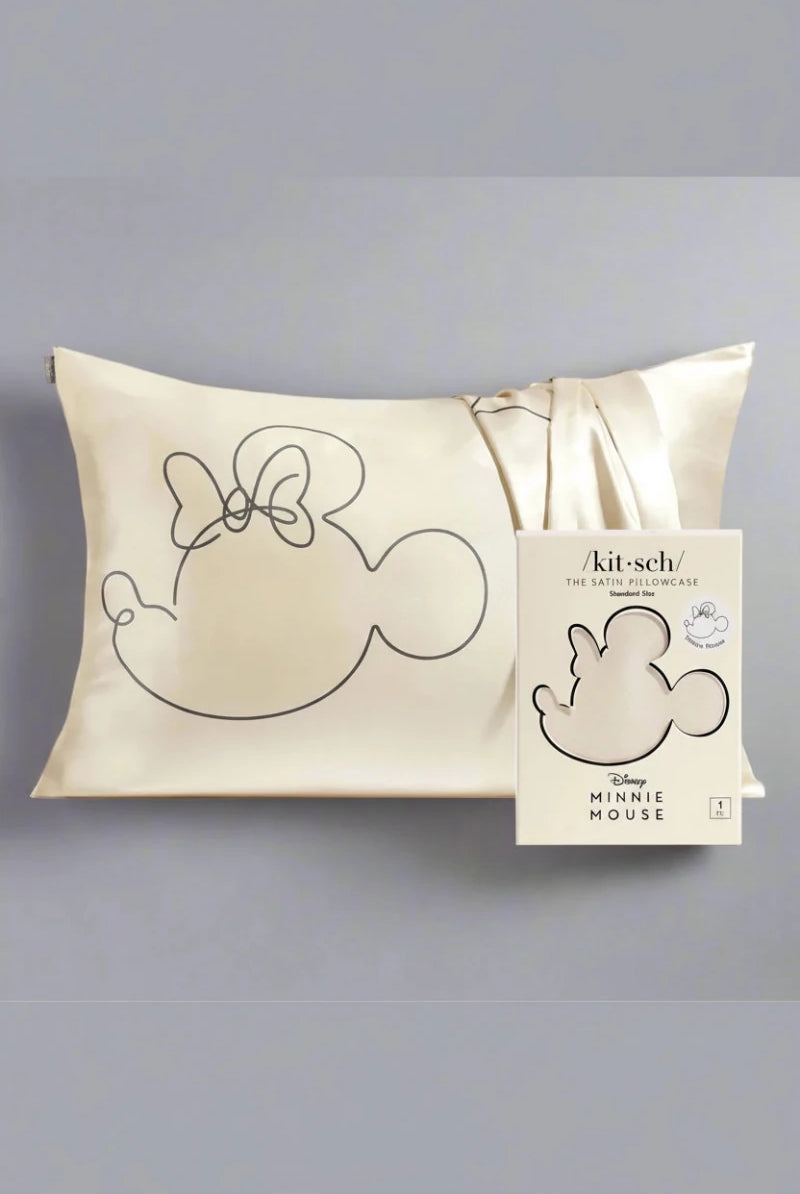 Shop Kitsch Kitsch & Mickey and Minnie Satin Pillowcase Standard Mrs Mouse Pillow for women – premium loungewear and festival fashion at Spoiled Brat