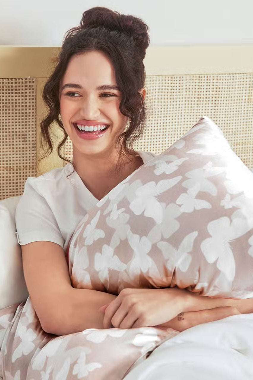 Shop Kitsch KITSCH Satin Pillowcase Champagne Butterfly Pillow for women – premium loungewear and festival fashion at Spoiled Brat