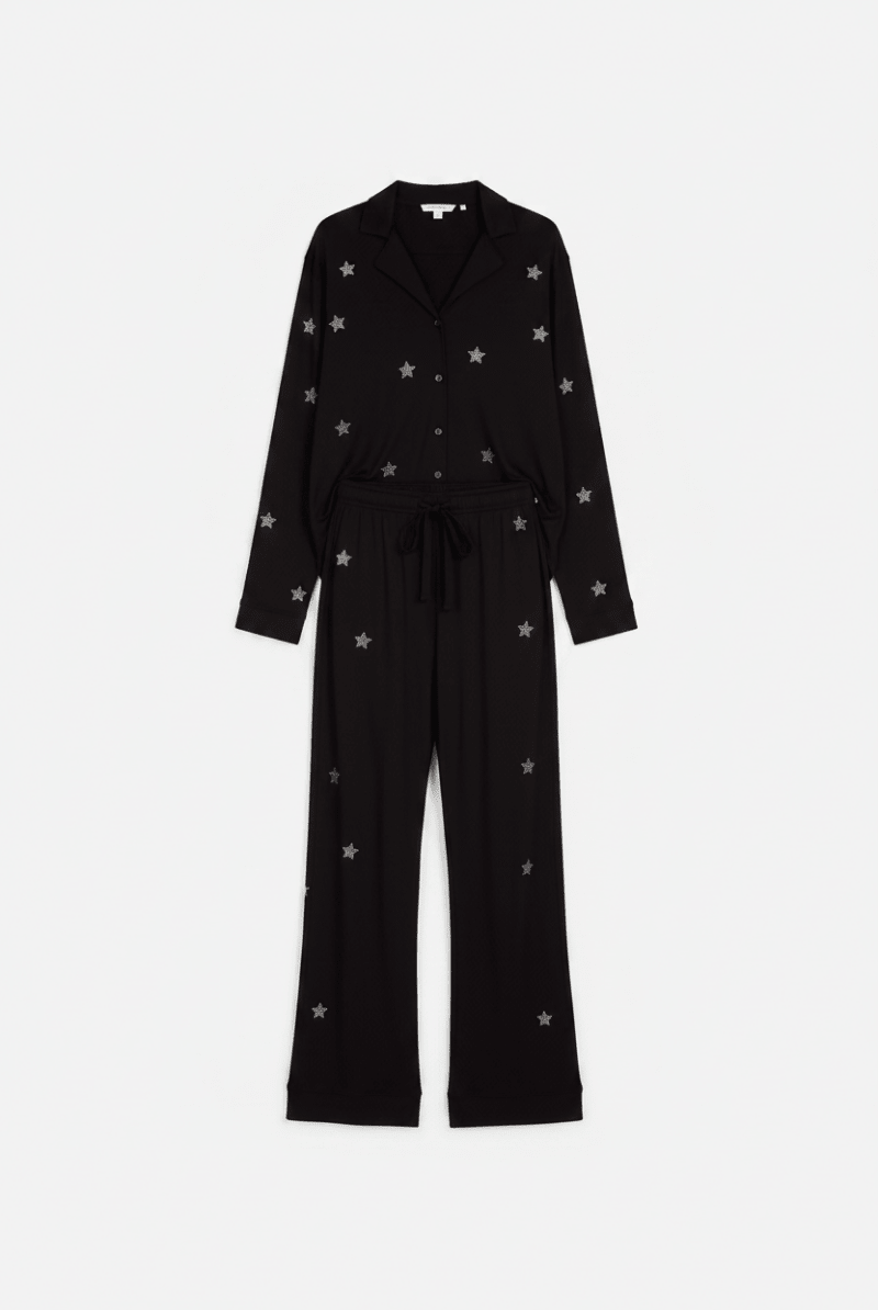 Shop Lauren Moshi Lauren Moshi Alison Crystal Mini Stars Pyjama Set Pyjamas for women – premium loungewear and festival fashion at Spoiled Brat