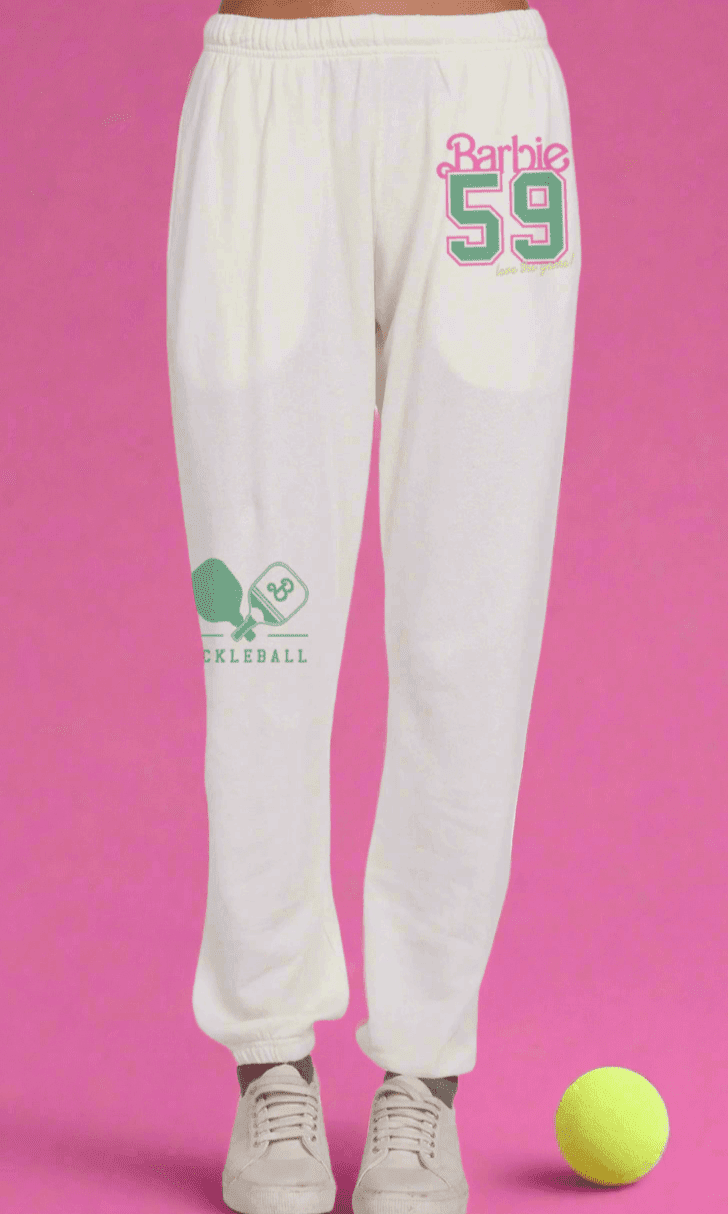 Shop Lauren Moshi Lauren Moshi Chantria Barbie Pickleball Sweatpants Sweatpants for women – premium loungewear and festival fashion at Spoiled Brat