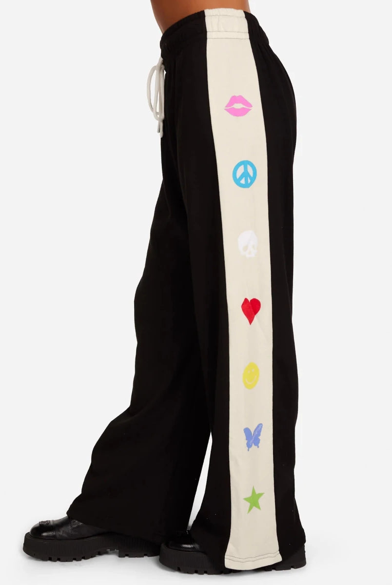 Shop Lauren Moshi Lauren Moshi Destri Elements Trousers as seen on Courtney Green Joggers for women – premium loungewear and festival fashion at Spoiled Brat