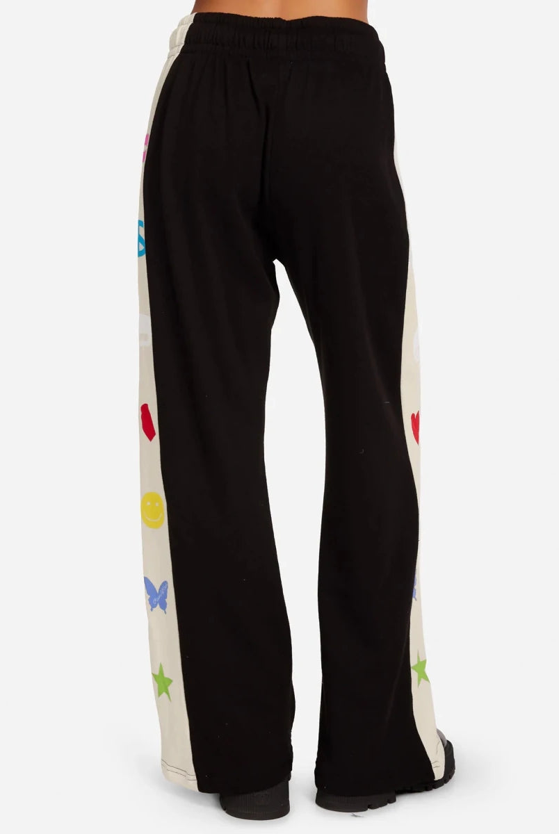 Shop Lauren Moshi Lauren Moshi Destri Elements Trousers as seen on Courtney Green Joggers for women – premium loungewear and festival fashion at Spoiled Brat