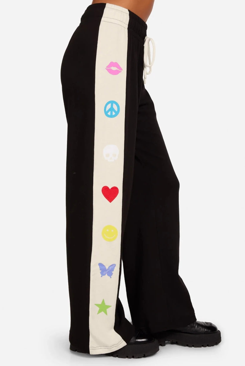 Shop Lauren Moshi Lauren Moshi Destri Elements Trousers as seen on Courtney Green Joggers for women – premium loungewear and festival fashion at Spoiled Brat