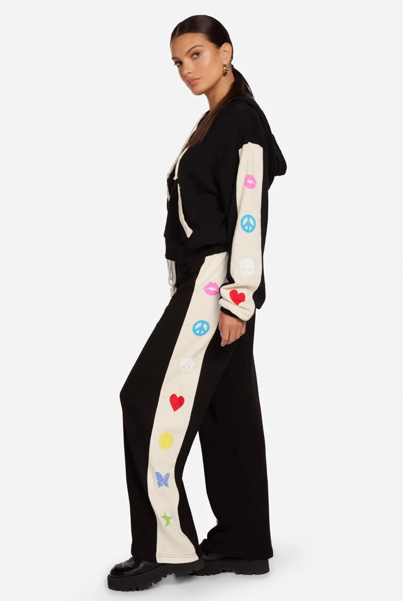 Shop Lauren Moshi Lauren Moshi Destri Elements Trousers as seen on Courtney Green Joggers for women – premium loungewear and festival fashion at Spoiled Brat