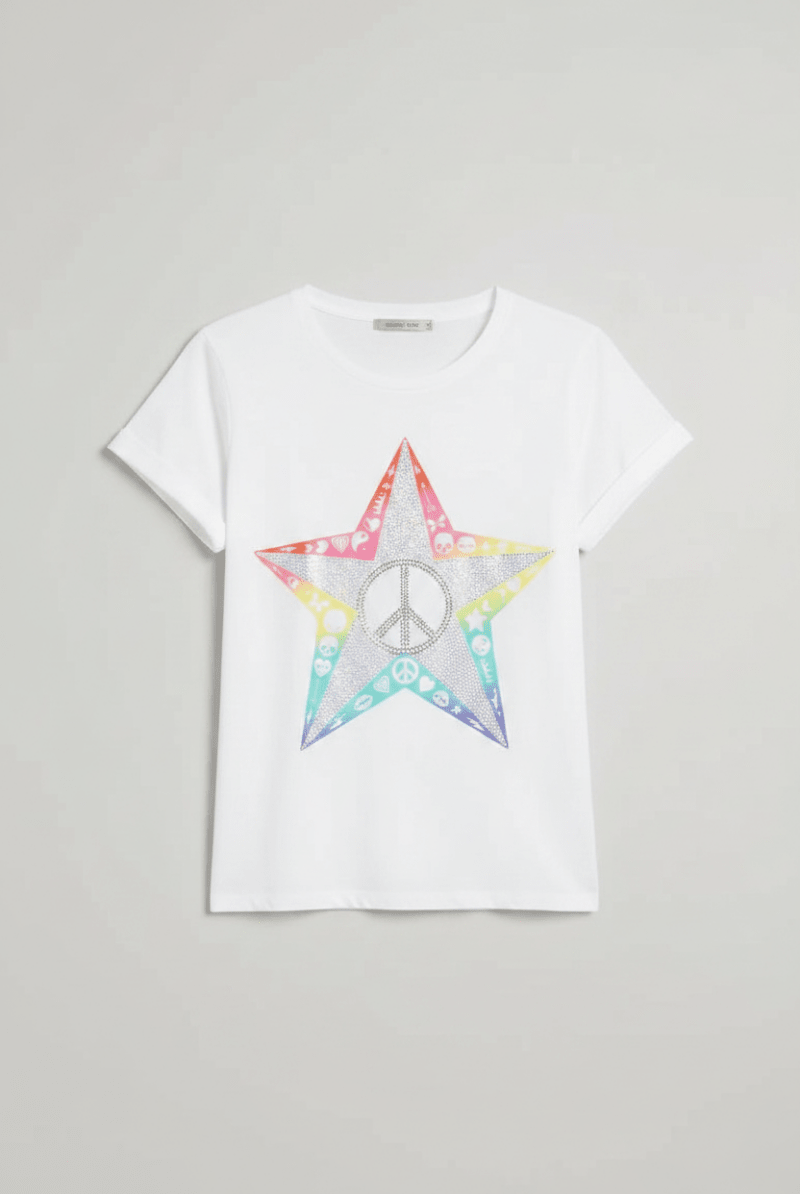 Shop Lauren Moshi Lauren Moshi Edda Elements Star T-Shirt T-Shirt for women – premium loungewear and festival fashion at Spoiled Brat