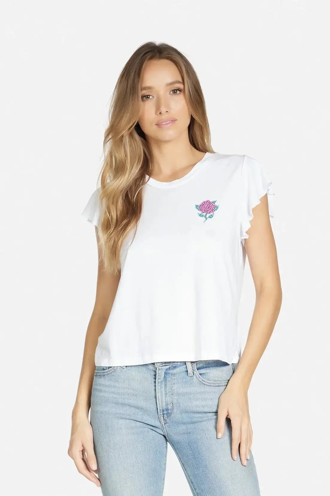 Shop Lauren Moshi Lauren Moshi Estee Crystal Roses T-Shirt T-Shirt for women – premium loungewear and festival fashion at Spoiled Brat