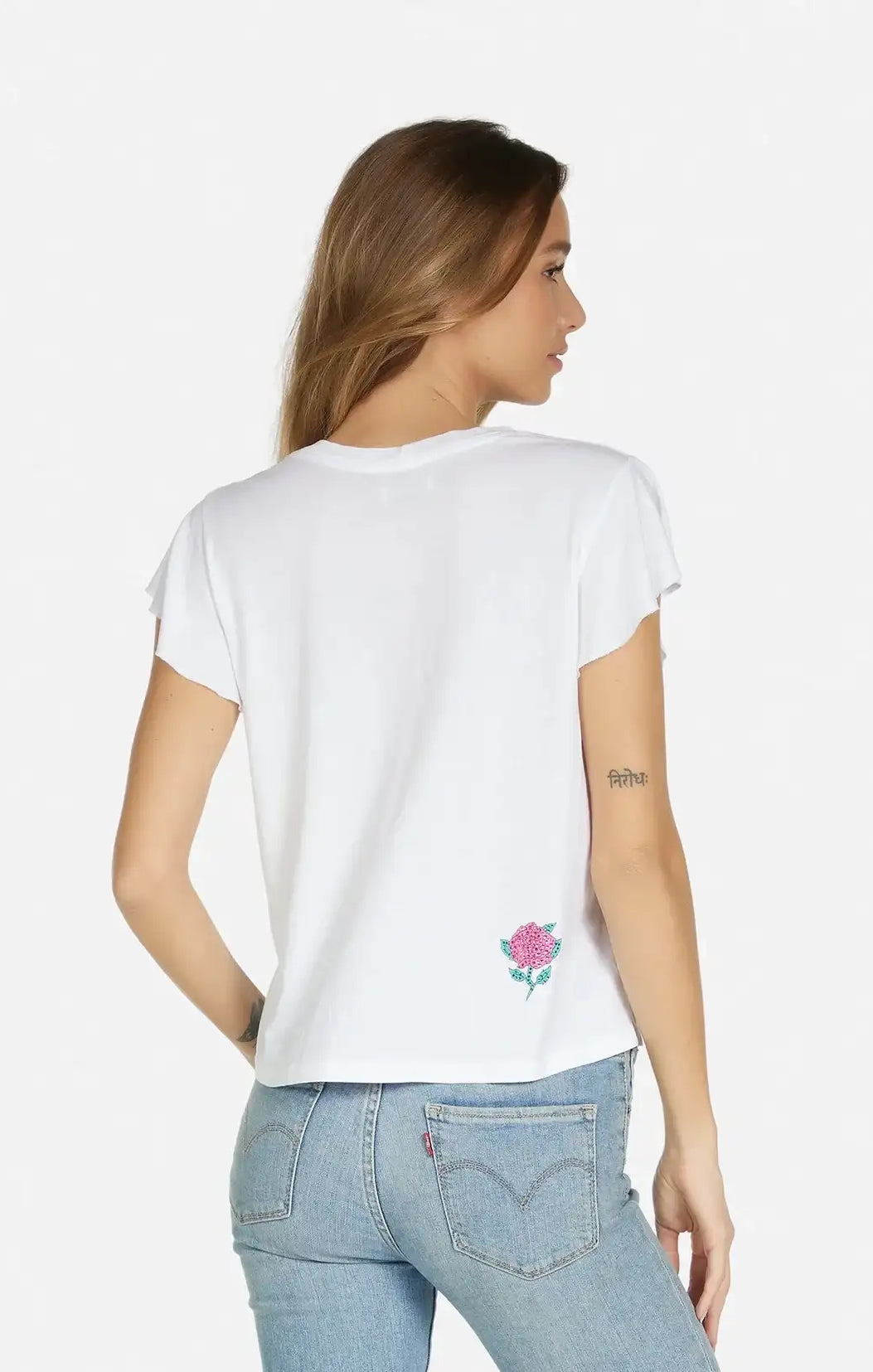 Lauren Moshi Estee Crystal Roses T-Shirt T-Shirt by Lauren Moshi as seen on celebrities