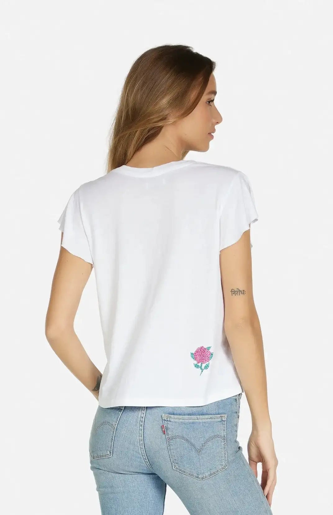 Shop Lauren Moshi Lauren Moshi Estee Crystal Roses T-Shirt T-Shirt for women – premium loungewear and festival fashion at Spoiled Brat