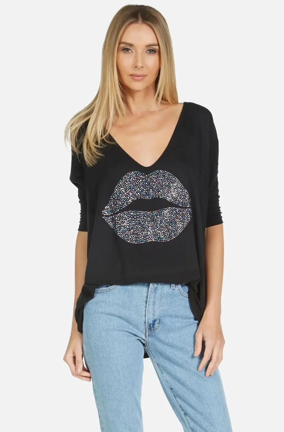 Lauren Moshi Eva Sprinkle Lip T-Shirt - Spoiled Brat