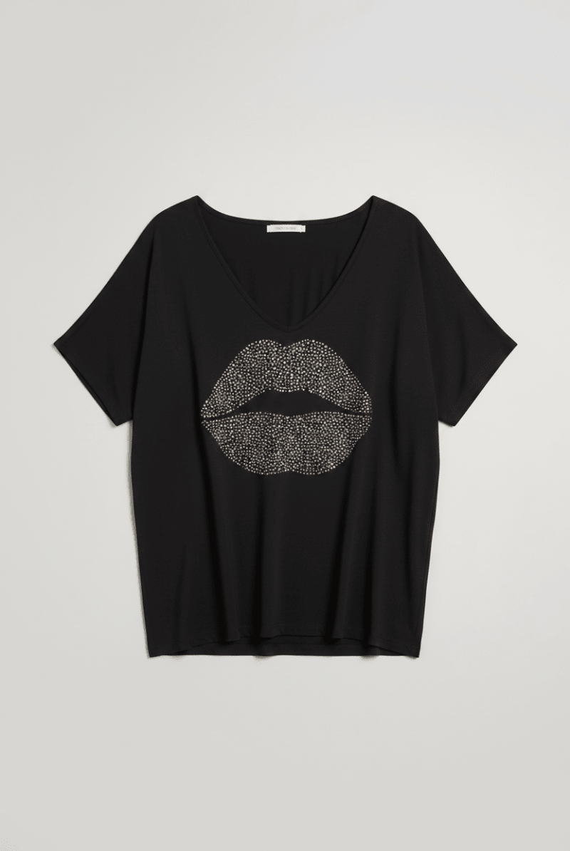 Shop Lauren Moshi Lauren Moshi Eva Sprinkle Lip T-Shirt T-Shirt for women – premium loungewear and festival fashion at Spoiled Brat