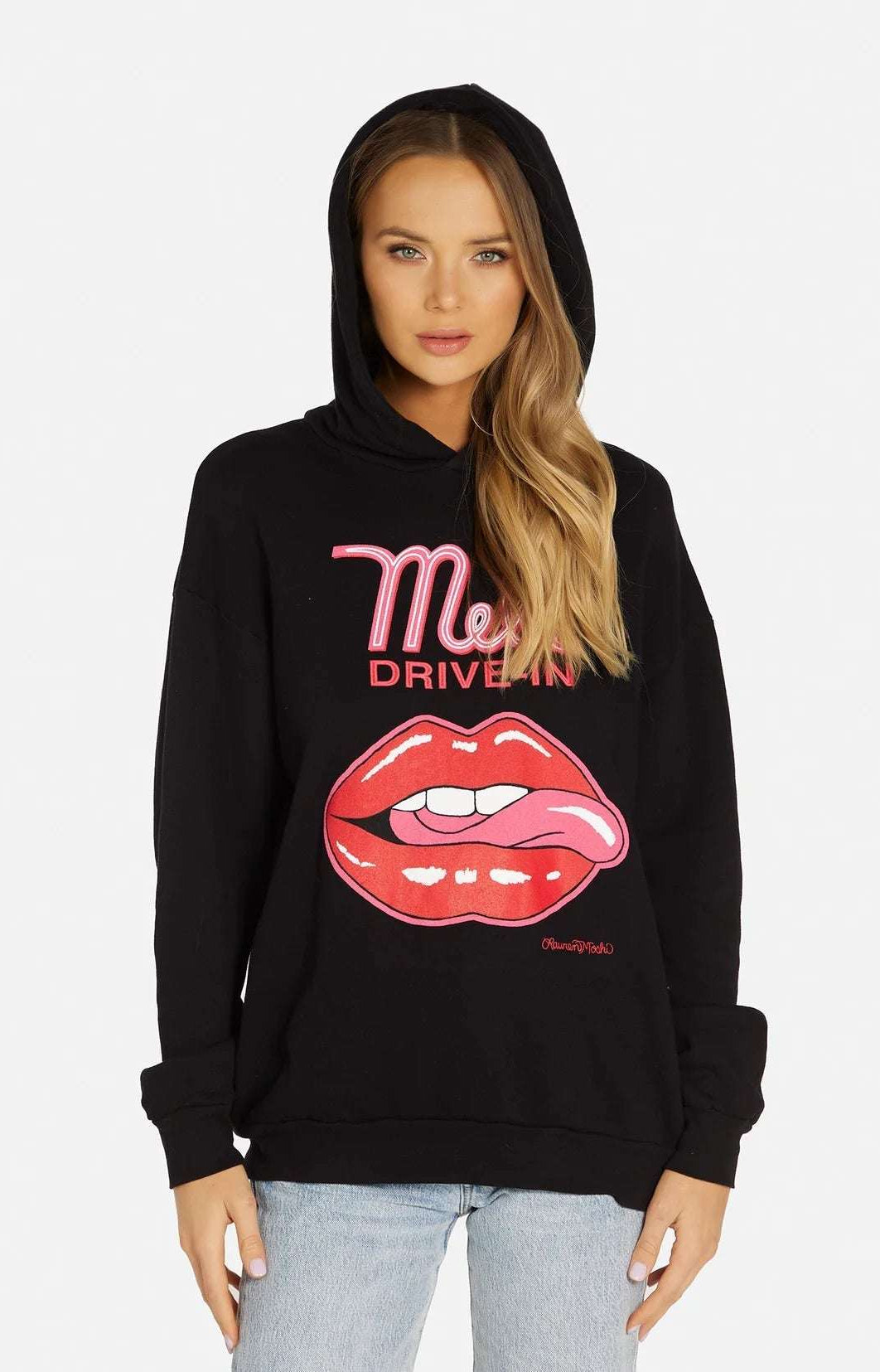 Lauren Moshi Harmony Mels Drive-In Hooded Sweater Sweatshirt by Lauren Moshi as seen on celebrities