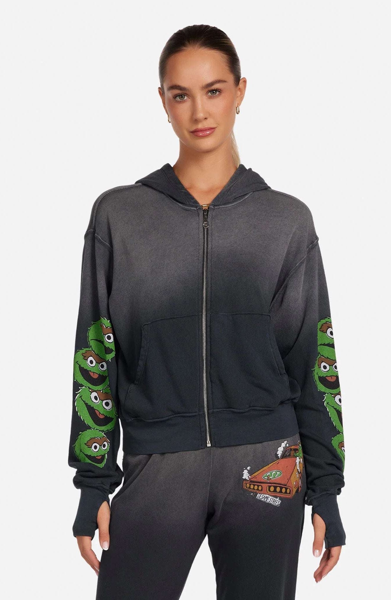 Lauren Moshi Hezly The Grouch Racing Zipper Hoodie - Spoiled Brat