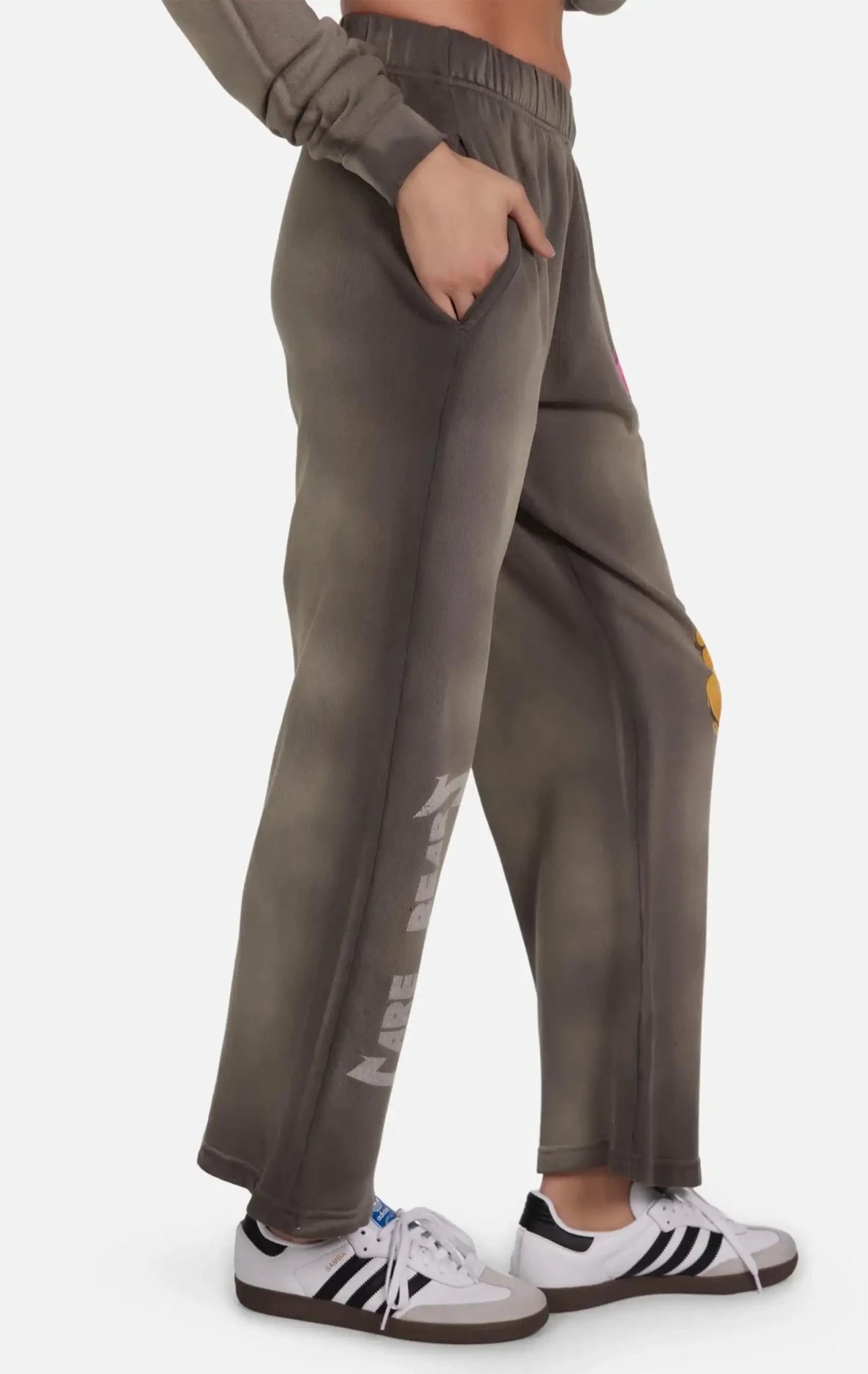 Shop Lauren Moshi Lauren Moshi Juvia Rock Care Bear Sweatpants Joggers for women – premium loungewear and festival fashion at Spoiled Brat