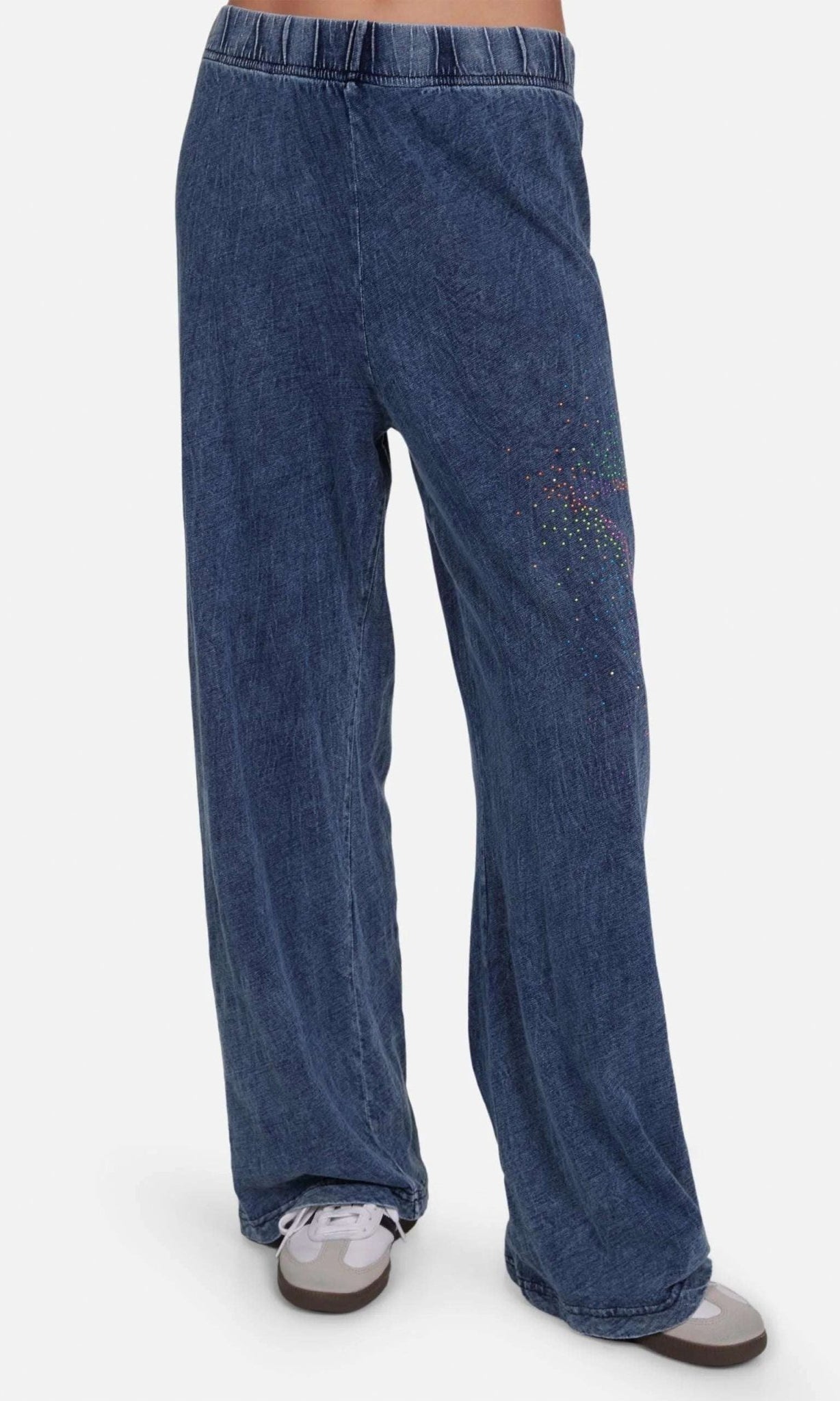 Shop Lauren Moshi Lauren Moshi Martina Neon Stud Starburst Trousers Joggers for women – premium loungewear and festival fashion at Spoiled Brat