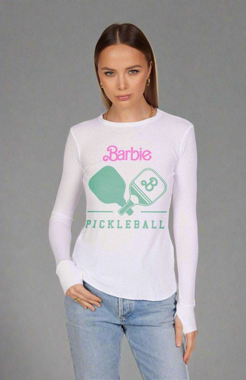 Shop Lauren Moshi Lauren Moshi McKinley Barbie Pickleball Top Long Sleeved Top for women – premium loungewear and festival fashion at Spoiled Brat