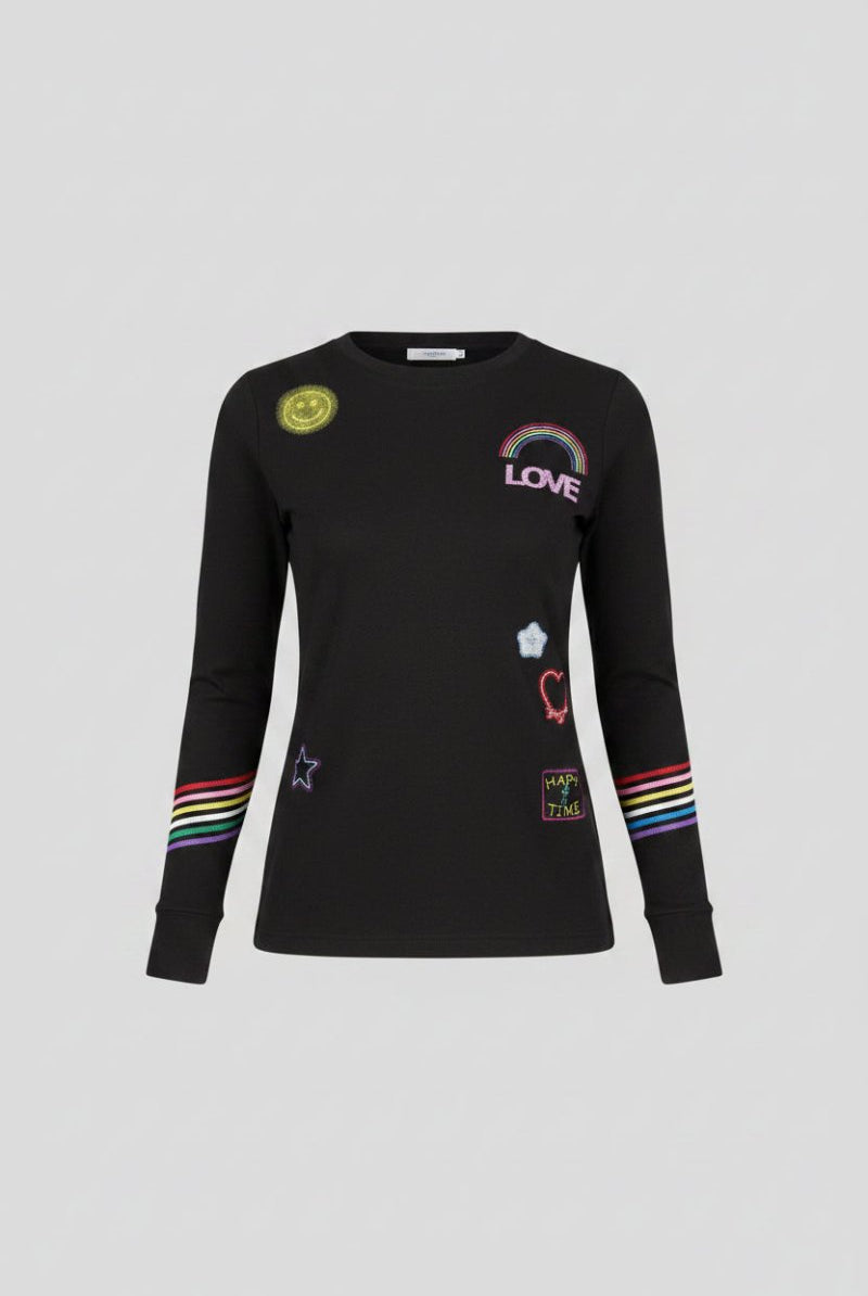 Shop Lauren Moshi Lauren Moshi Mckinley Neon Signs Thermal Top Long Sleeved Top for women – premium loungewear and festival fashion at Spoiled Brat