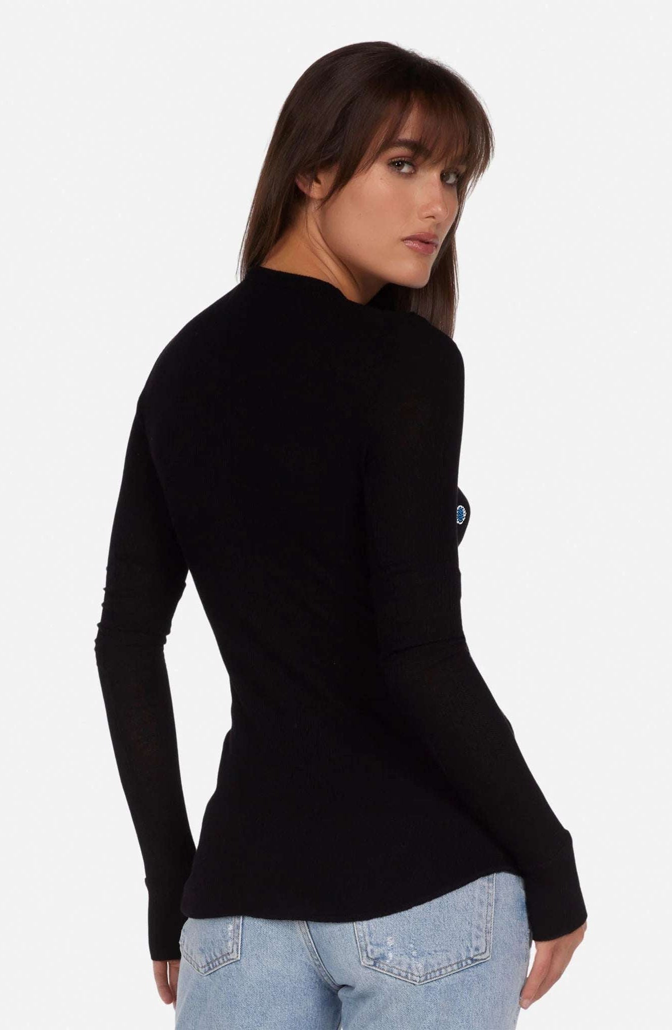 Shop Lauren Moshi Lauren Moshi McKinley Neon Stud Elements Thermal Top Long Sleeved Top for women – premium loungewear and festival fashion at Spoiled Brat