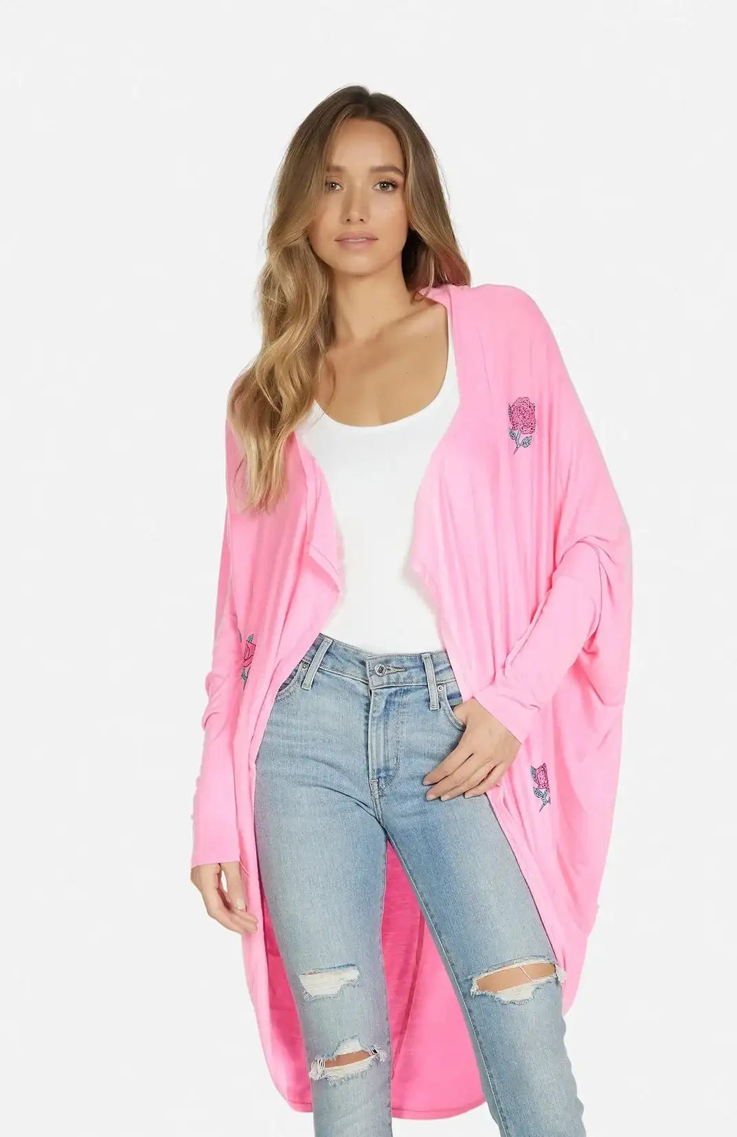 Lauren Moshi Ramona Crystal Roses Wrap Cardigan Wrap Cardigan by Lauren Moshi as seen on celebrities