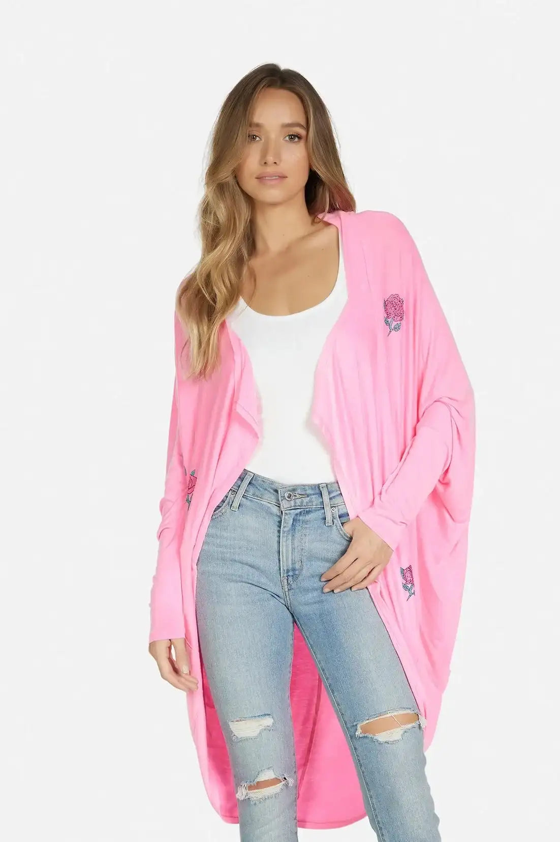 Lauren Moshi Ramona Crystal Roses Wrap Cardigan Wrap Cardigan by Lauren Moshi as seen on celebrities