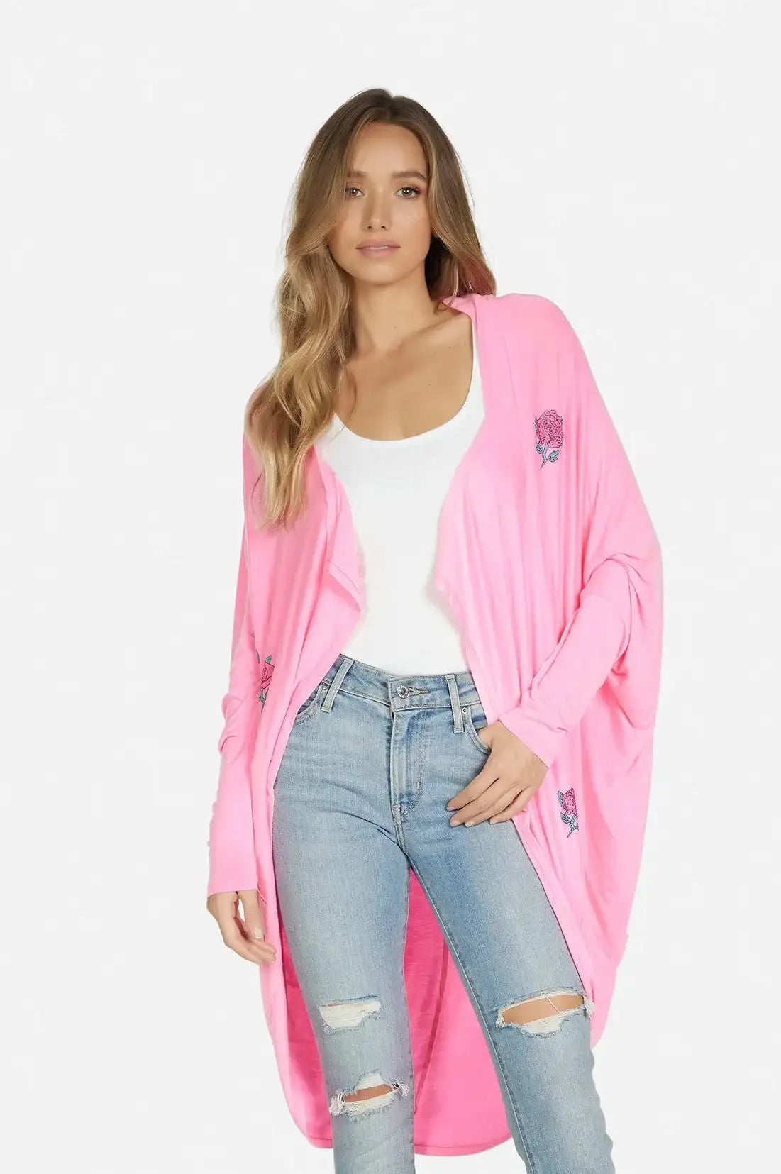 Lauren Moshi Ramona Crystal Roses Wrap Cardigan Wrap Cardigan by Lauren Moshi as seen on celebrities