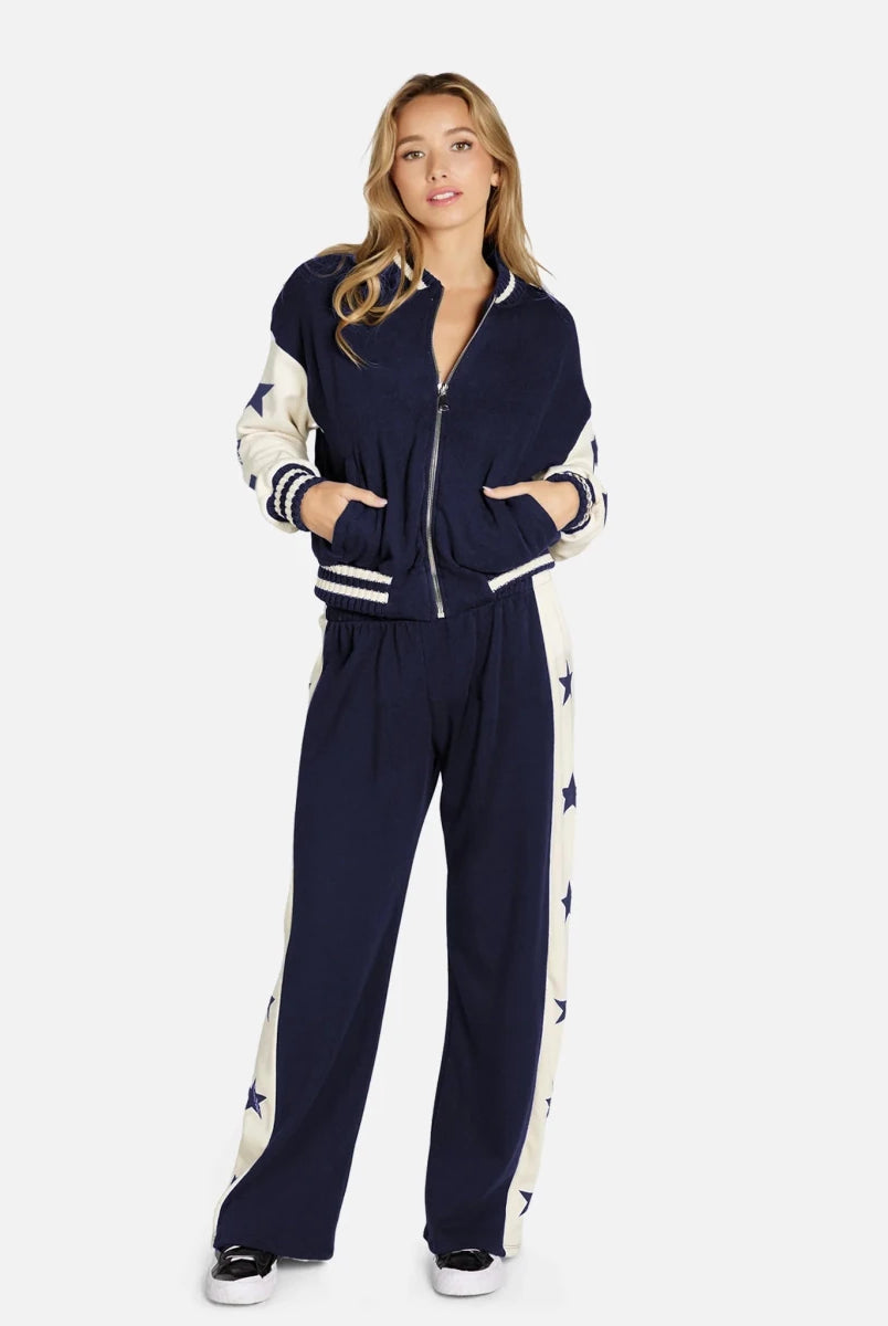 Shop Lauren Moshi Lauren Moshi Tawny Stars Wide Leg Pants Sweatpants for women – premium loungewear and festival fashion at Spoiled Brat