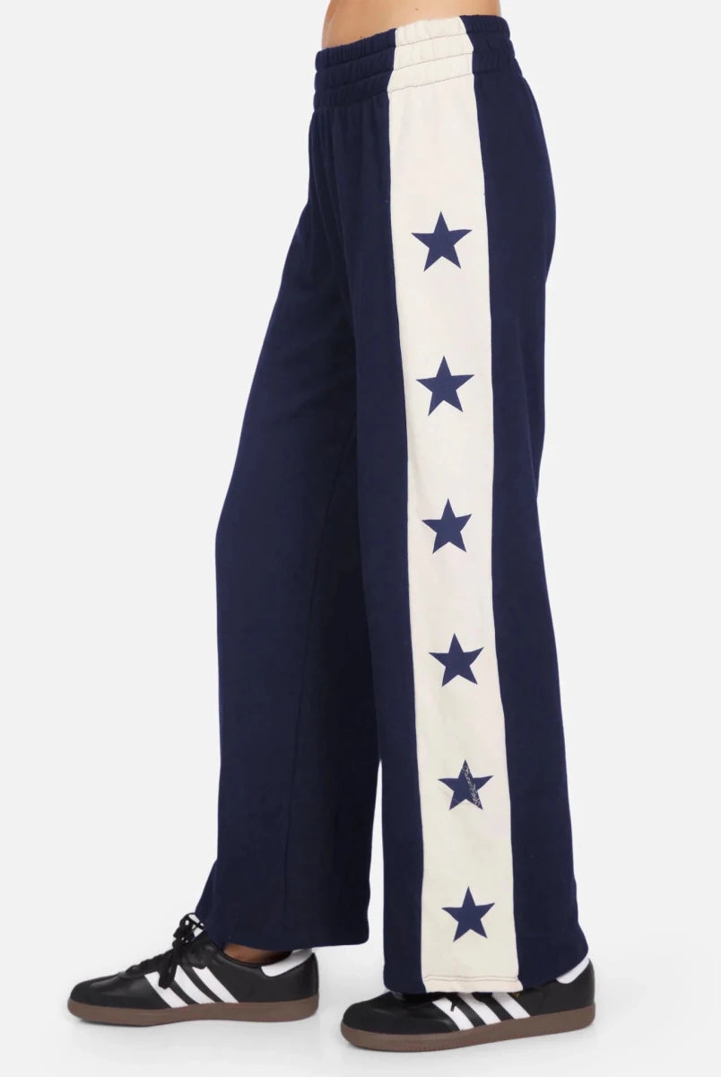 Shop Lauren Moshi Lauren Moshi Tawny Stars Wide Leg Pants Sweatpants for women – premium loungewear and festival fashion at Spoiled Brat