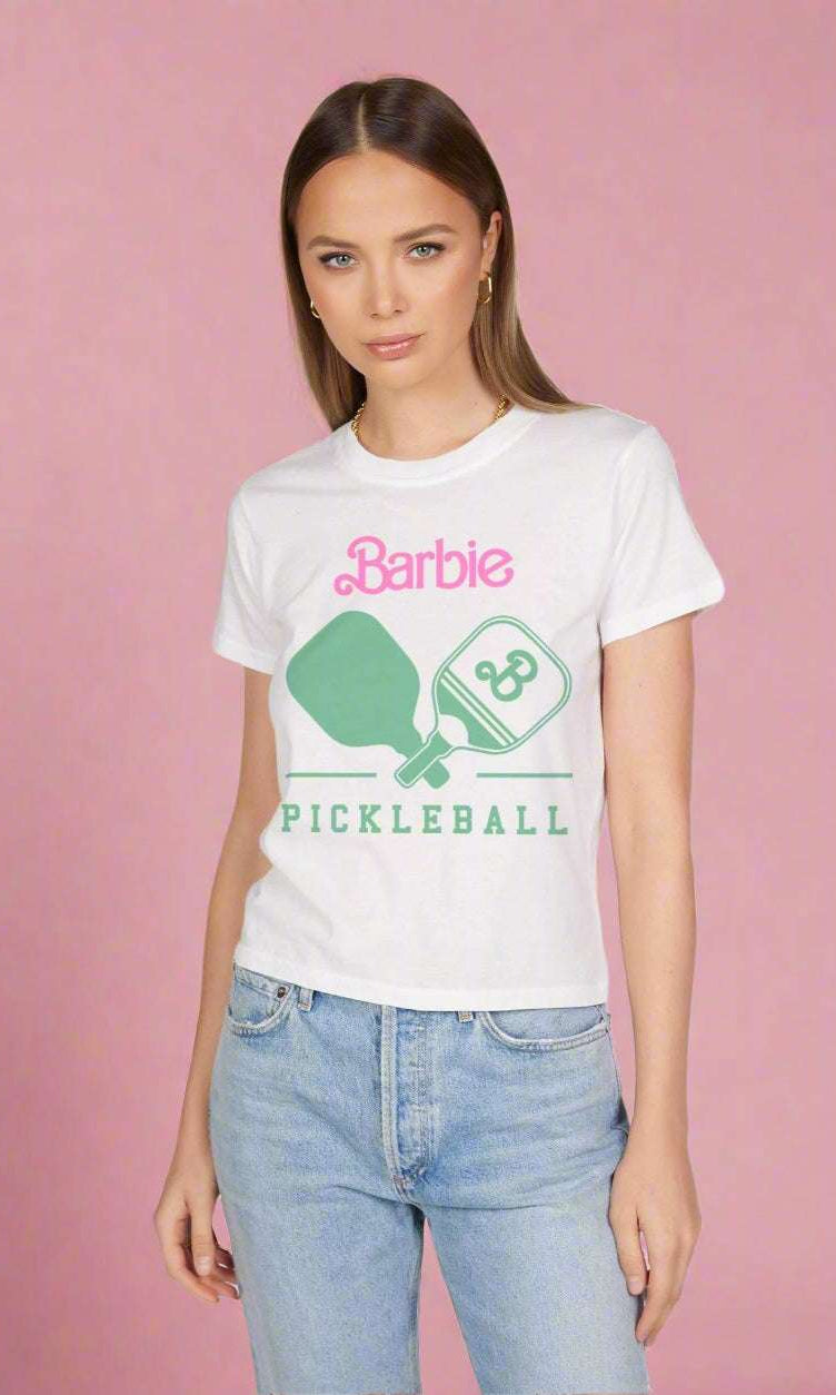 Shop Lauren Moshi Lauren Moshi Ursula Barbie Pickleball Tee T-Shirt for women – premium loungewear and festival fashion at Spoiled Brat