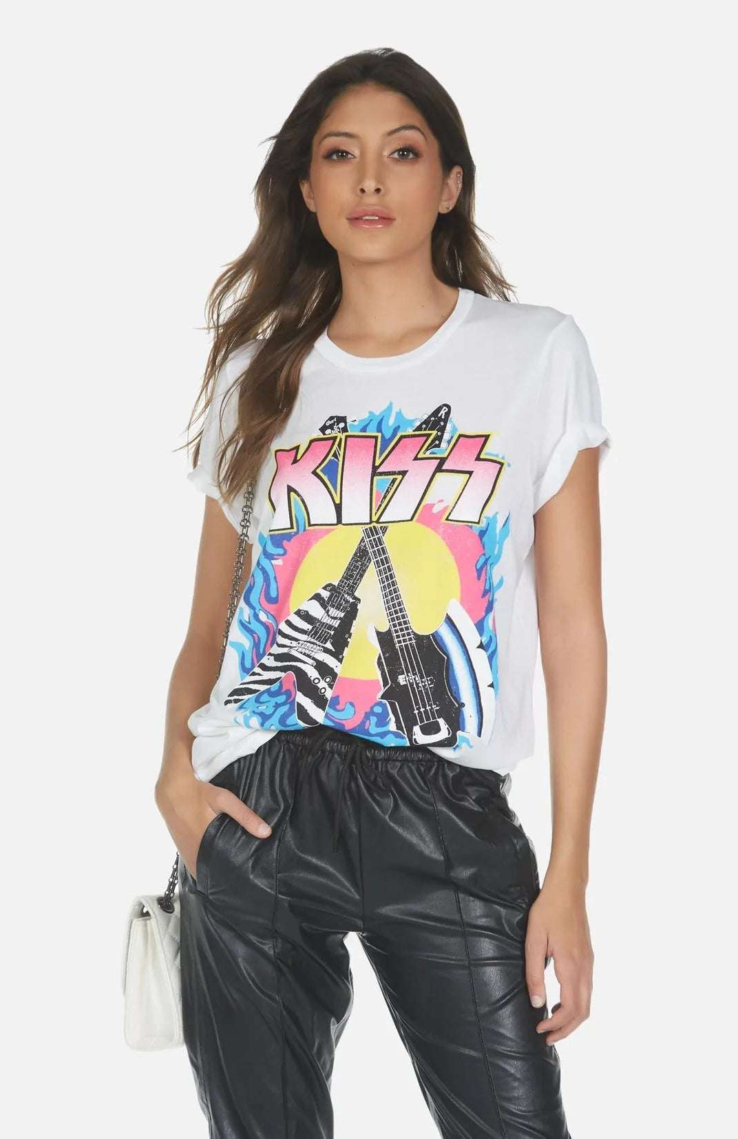 Lauren Moshi Wolf KISS Animalize T-Shirt T-Shirt by Lauren Moshi as seen on celebrities