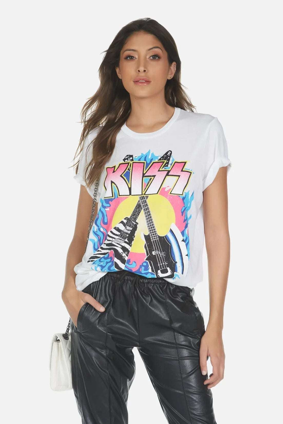 Lauren Moshi Wolf KISS Animalize T-Shirt T-Shirt by Lauren Moshi as seen on celebrities