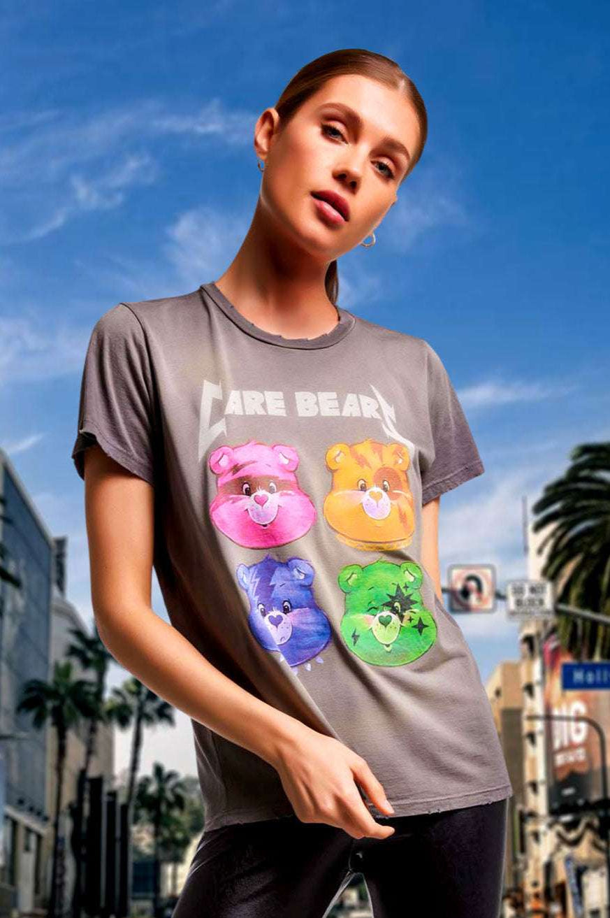 Shop Lauren Moshi Lauren Moshi Wolf Rock Care Bears Tee T-Shirt for women – premium loungewear and festival fashion at Spoiled Brat