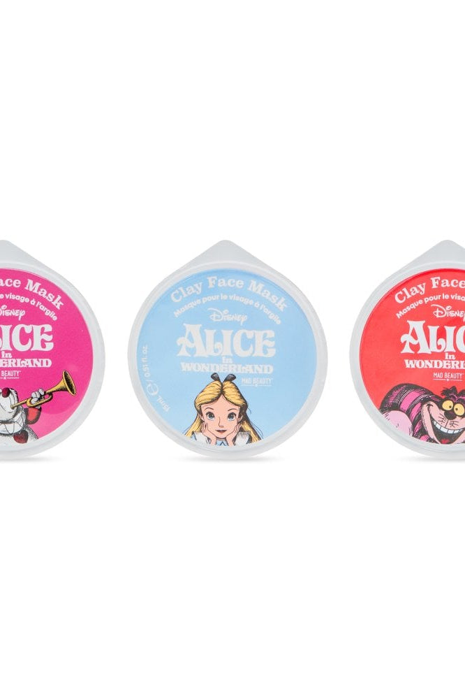 Shop Mad Beauty Disney Alice in Wonderland Clay Face Mask Trio Face Mask for women – premium loungewear and festival fashion at Spoiled Brat