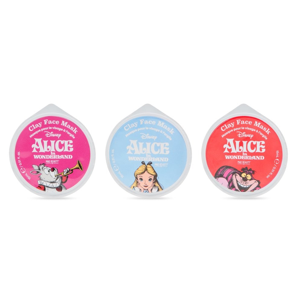 Shop Mad Beauty Disney Alice in Wonderland Clay Face Mask Trio Face Mask for women – premium loungewear and festival fashion at Spoiled Brat