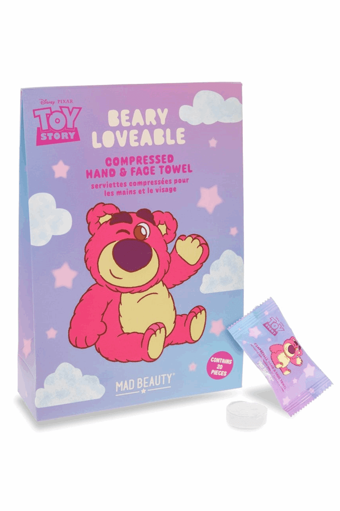 Shop Mad Beauty Disney Lotso Love Compressed Hand & Face Towels Beauty Product for women – premium loungewear and festival fashion at Spoiled Brat