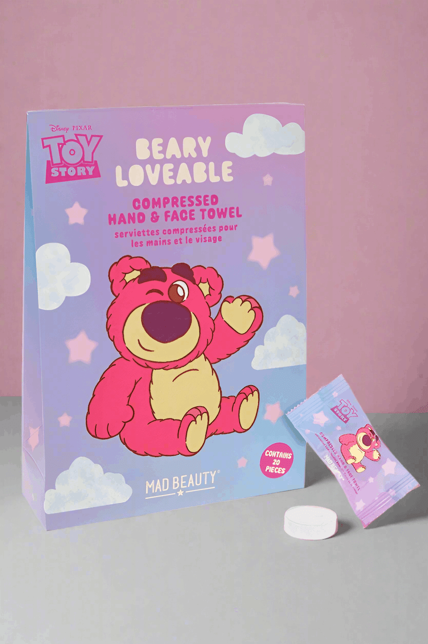 Shop Mad Beauty Disney Lotso Love Compressed Hand & Face Towels Beauty Product for women – premium loungewear and festival fashion at Spoiled Brat