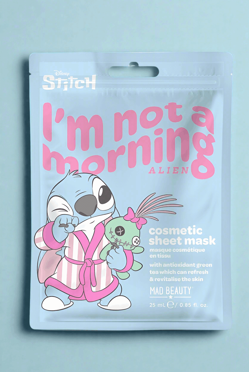 Shop Mad Beauty Disney Stitch Pamper Cosmetic Sheet Mask Face Mask for women – premium loungewear and festival fashion at Spoiled Brat