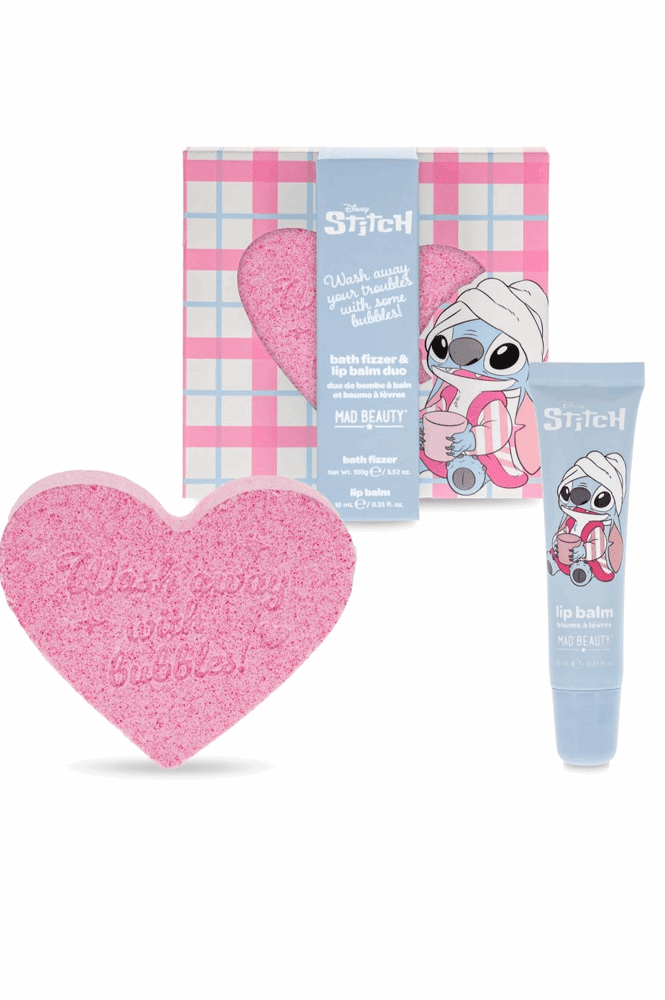 Shop Mad Beauty Disney Stitch Pamper Fizzer & Lip Balm Lip Balm for women – premium loungewear and festival fashion at Spoiled Brat